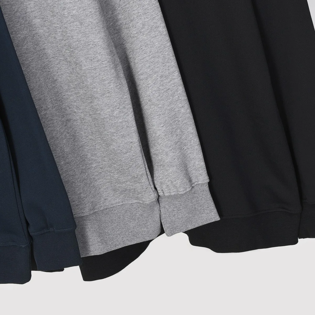 P210 606#alo half-pull stand-up collar sweatshirt Color: Black Gray Royal Blue Size: M-XXL Fabric: 350g cotton terry